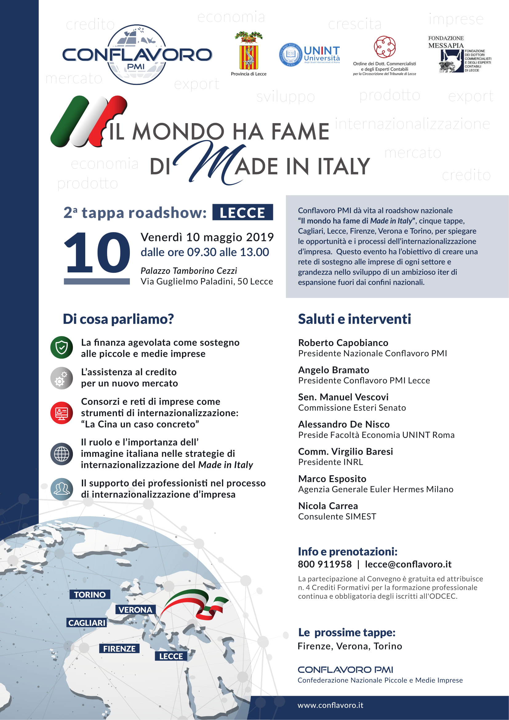 Conflavoro Pmi Lecce Il mondo ha fame di made in Italy 1