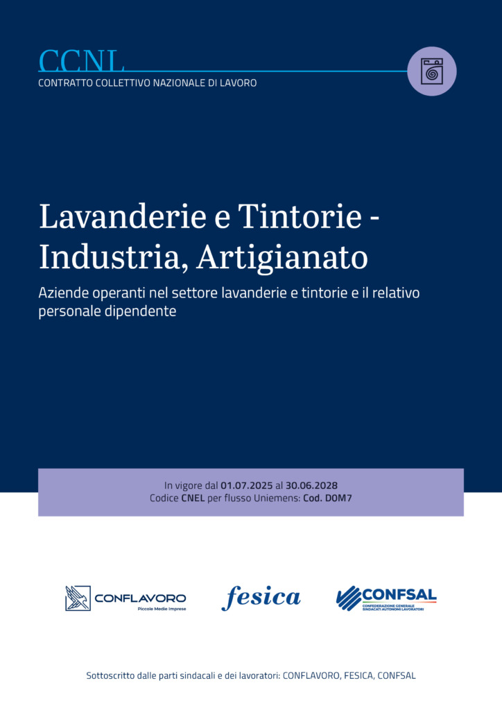 CCNL-Lavanderie e Tintorie aggiornamento 2025